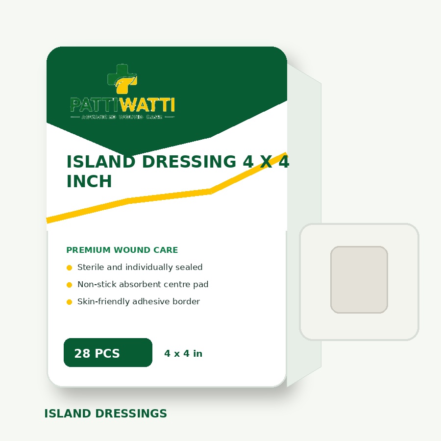 PattiWatti Island Dressing 4 x 4 inch - 28 Pack